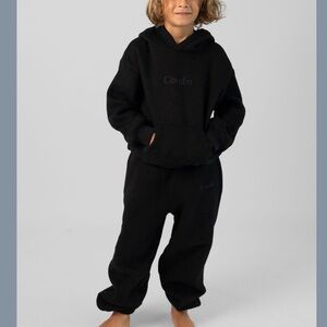 NEW COMFRT Cloud Kids Bundle in Midnight Black Sweatpants and Zip Hoodie SZ